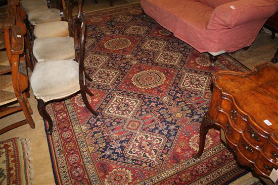 Terracotta & navy carpet